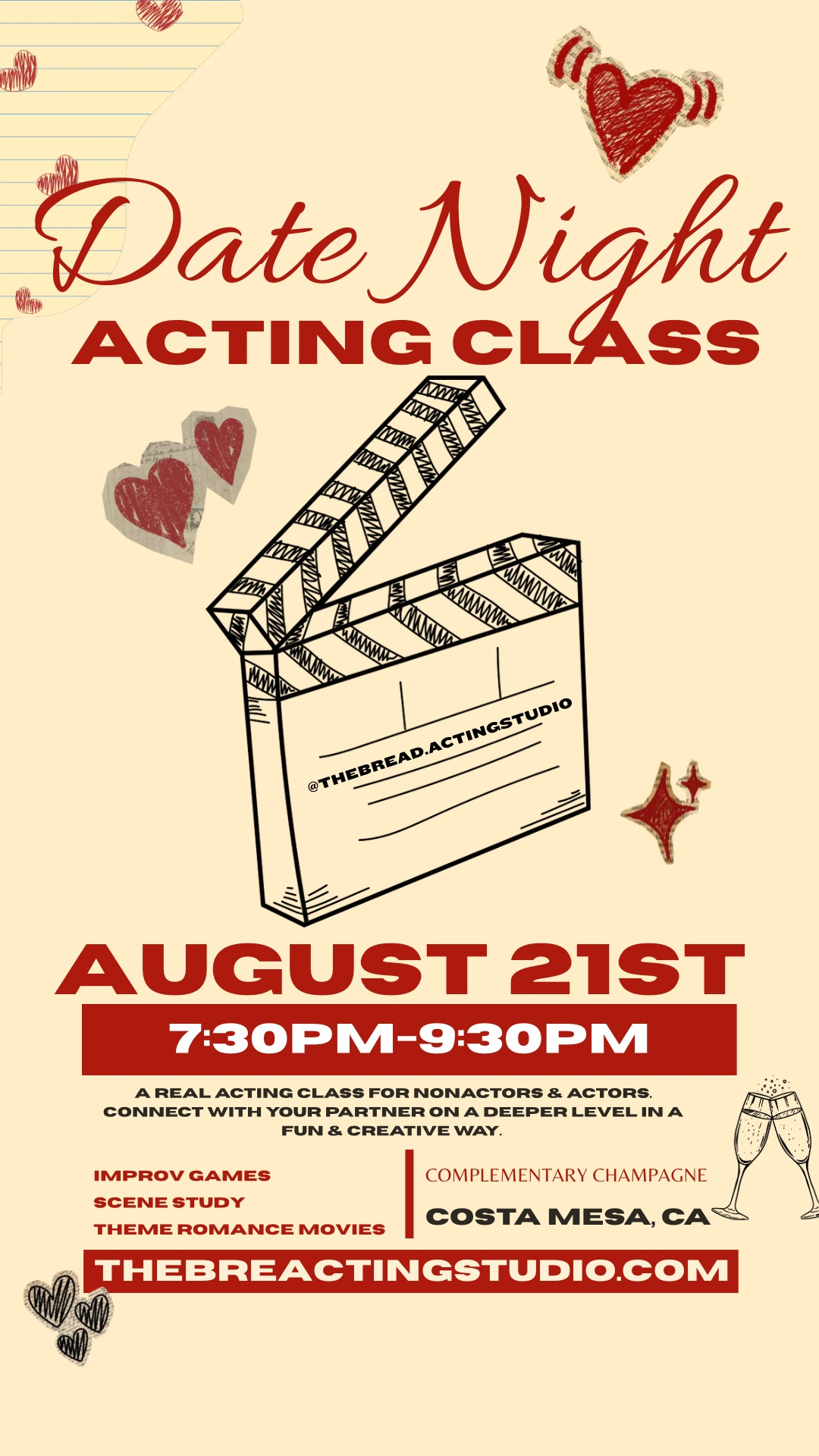 Couples Acting Date Night — Couple Ticket — August 21